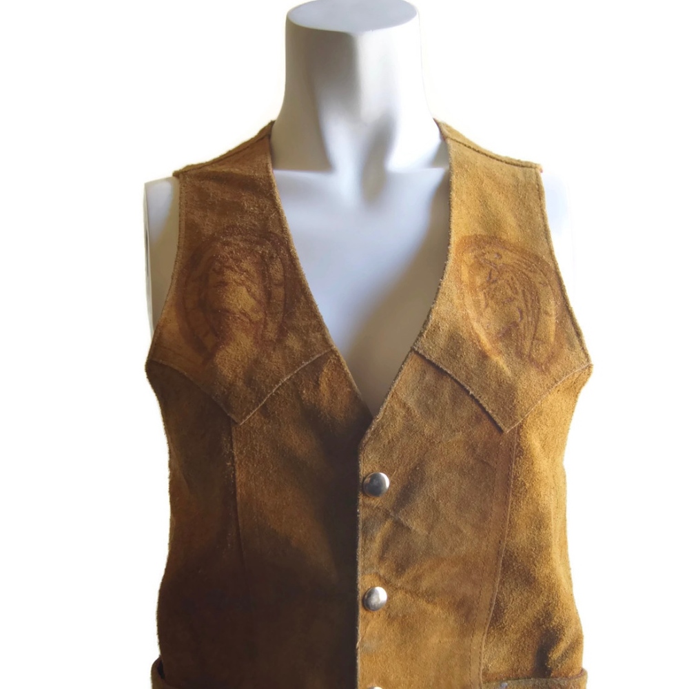 Vintage Distressed 1970s Unisex The Leather Shop